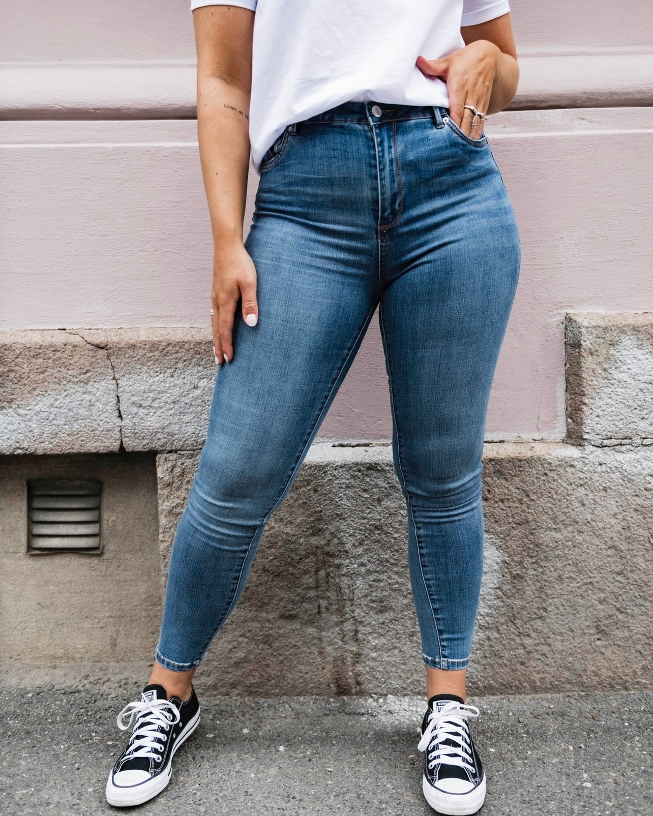 VMSOPHIA Skinny Jeans - Medium Blue Denim